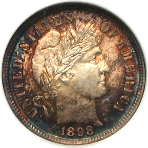 image for: 1898 10c  NGC MS65 * Color *