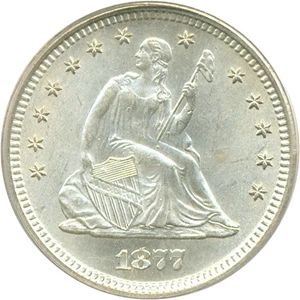 image for: 1877-S 25c PCGS/CAC MS65