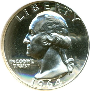 image for: 1964 25c NGC Proof 68