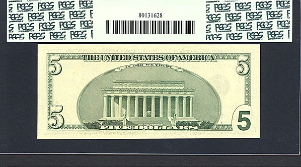 image for: Fr.1988B 2001 $5 Ft. Worth, TX PCGS Gem CU66 PPQ [CB99867119A]