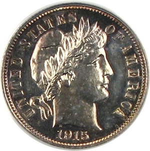 image for: 1915 10c PCGS Proof 63