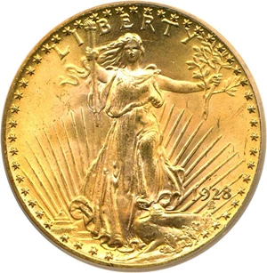 image for: 1928 $20 ICG MS66