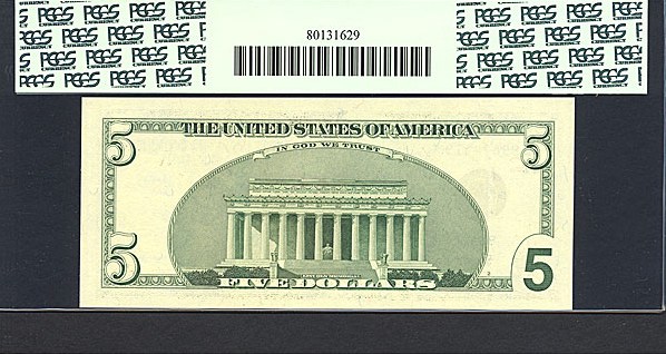 image for: Fr.1988B 2001 $5 Ft. Worth, TX PCGS Gem CU66 PPQ [CB99874119A]