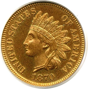 image for: 1870 1c PCGS/CAC Proof 65 RD