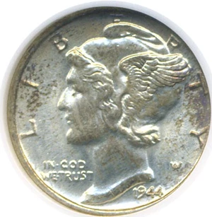 image for: 1944 10c NGC MS65 FB
