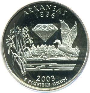 image for: 2003-S 25c Arkansas PCGS Proof 69 DCameo