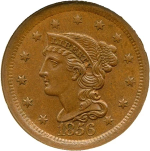 image for: 1856 1c Large NGC MS64 BN