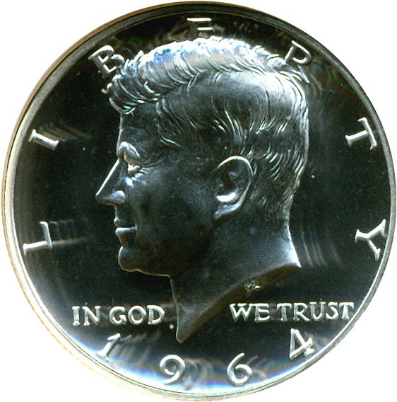 image for: 1964 50c Accent Hair NGC Proof 67 