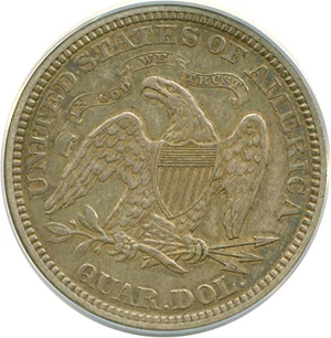 image for: 1870 25c ANACS AU50