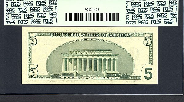 image for: Fr.1988B 2001 $5 Ft. Worth, TX PCGS Gem CU66 PPQ [CB99881119A]