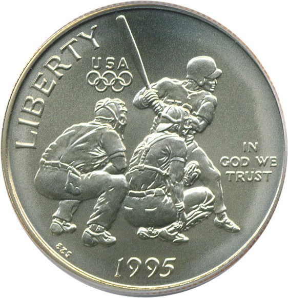 image for: 1995-S 50c Olympic Baseball PCGS MS69 