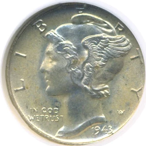 image for: 1943 10c NGC MS66 FB