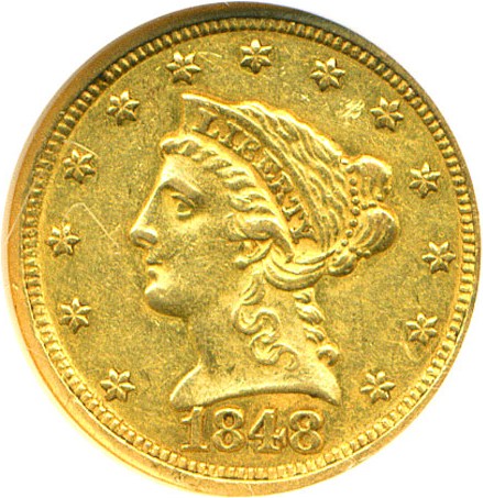 image for: 1848-C $2 1/2  NGC AU53 