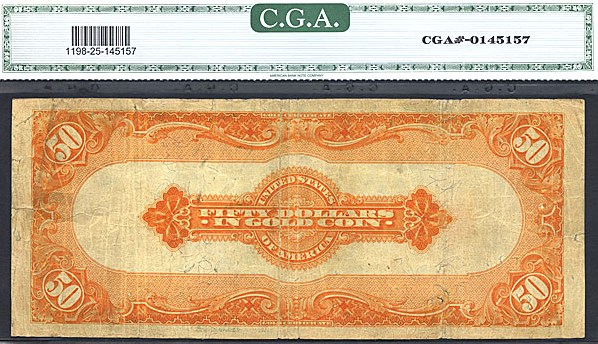 image for: Fr.1198 1913 $50  CGA VF25  [A349700]