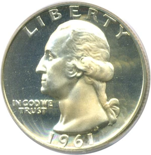 image for: 1961 25c PCGS Proof 69 Cameo