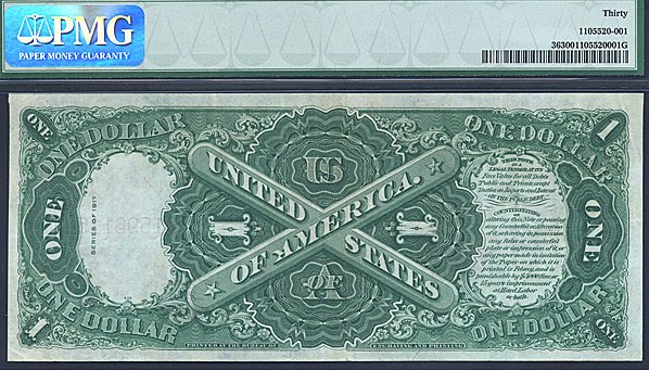 image for: Fr.36 1917 $1 Sawhorse PMG VF30  [D15961154A]