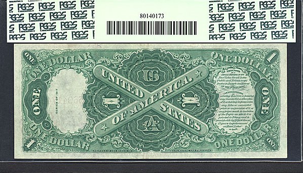 image for: Fr.36 1917 $1 Sawhorse PCGS AU58 PPQ  [D56041748A]