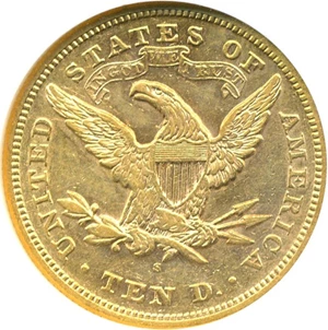 image for: 1870-S $10 NGC AU53