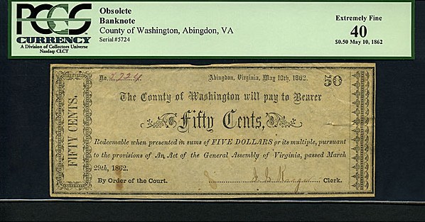 Virginia Bank Note (Fr. 4000)