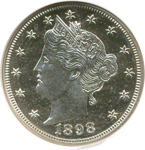 image for: 1898 5c  NGC Proof 65 Cameo
