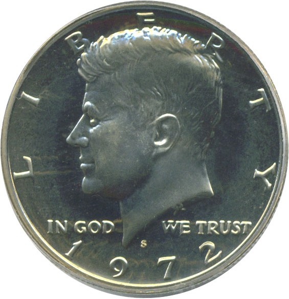 image for: 1972-S 50c  PCGS Proof 69 DCameo