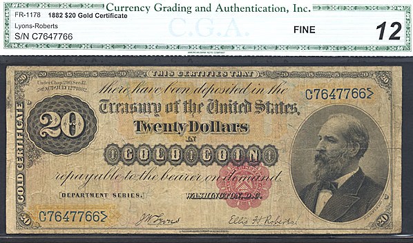 image for: Fr.1178 1882 $20  CGA F12  [C7647766]