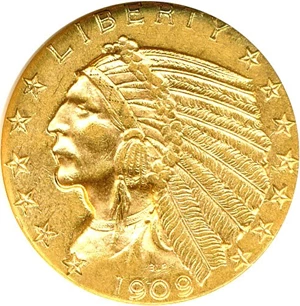image for: 1909-D $5 NGC MS61