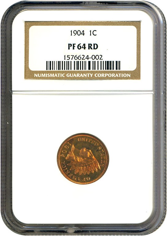image for: 1904 1c  NGC Proof 64 RD