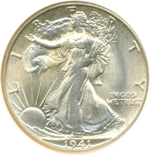 image for: 1941-S 50c NGC MS65