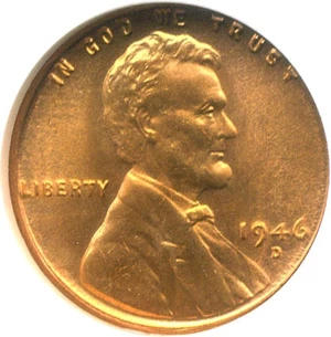 image for: 1946-D 1c NGC MS66 RD