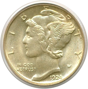 image for: 1924-D 10c PCGS/CAC MS65 FB