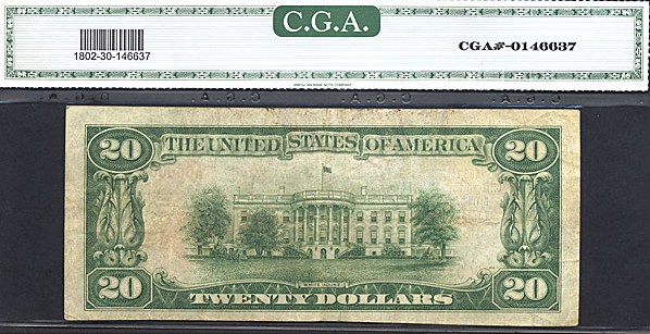 image for: Fr.1802-2 1929 $20  CGA VF30 #2360 Ohio [A000007]