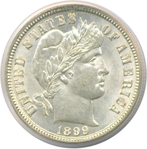 image for: 1899-S 10c PCGS MS63