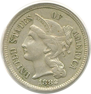 image for: 1882 3cN PCGS AU55