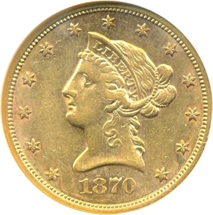 image for: 1870-S $10 NGC AU53