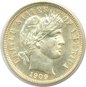 image for: 1909 10c PCGS MS64