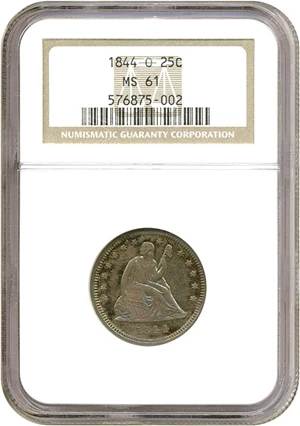 image for: 1844-O 25c NGC MS61
