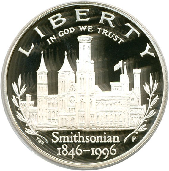 image for: 1996-P $1 Smithsonian PCGS Proof 69 DCameo