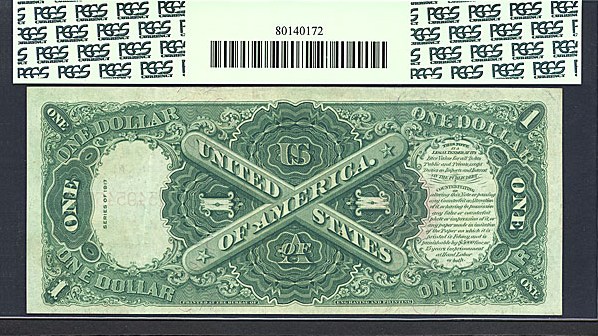image for: Fr.36 1917 $1 Sawhorse PCGS XF45 PPQ  [A54954567A]