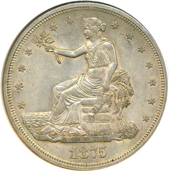 image for: 1875-S Trade$  NGC MS61 