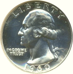 image for: 1960 25c NGC Proof 66