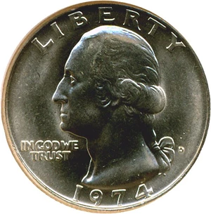 image for: 1974-D 25c NGC MS66