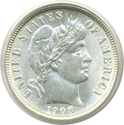 image for: 1908-O 10c  PCGS MS63