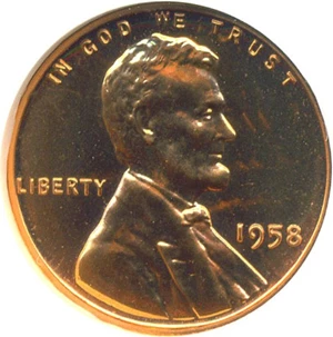 image for: 1958 1c NGC Proof 68 RD