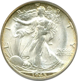 image for: 1945-S 50c PCGS MS65