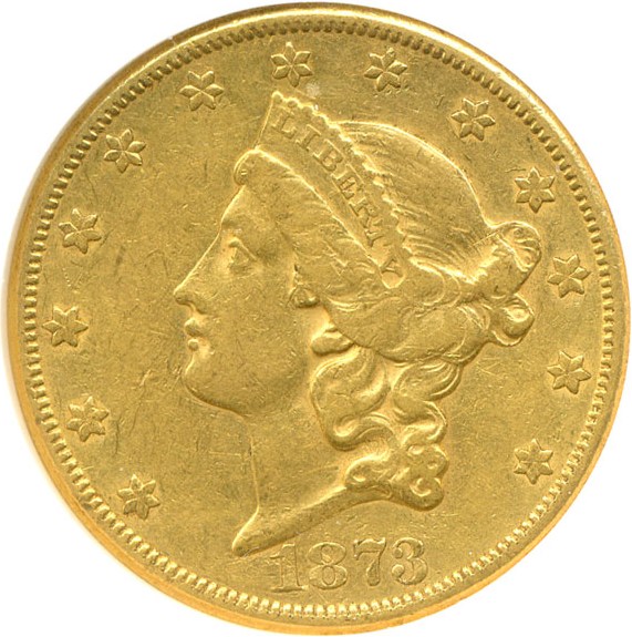 image for: 1873-CC $20  NGC AU53 ex: Stohr Collection