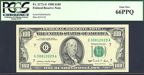 1988 $100 Chicago (Fr. 2172G)