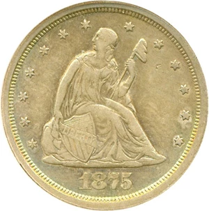 image for: 1875-S 20c DGS XF45