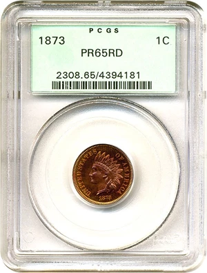 image for: 1873 1c PCGS Proof 65 RD