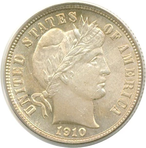image for: 1910 10c PCGS MS64